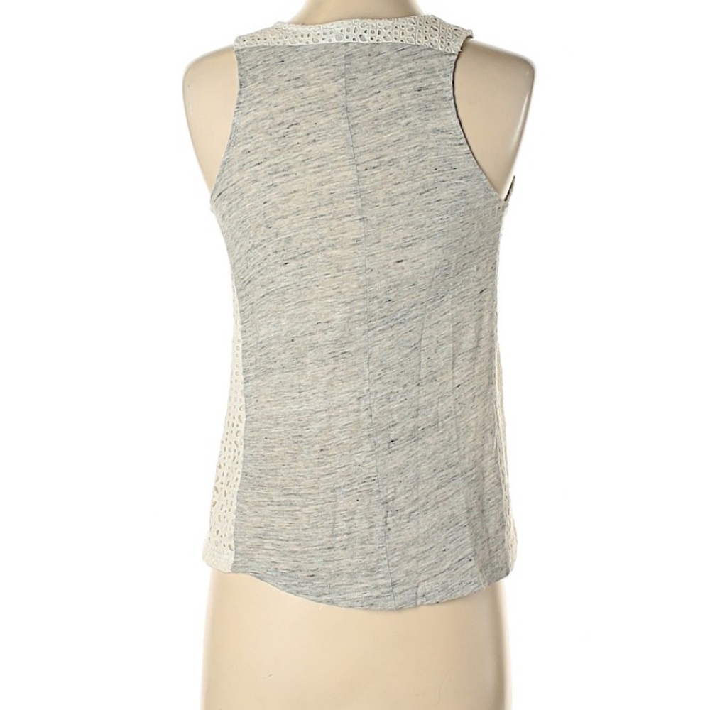J. Crew grey tank with lace detail XS/S - Picture 4 of 4